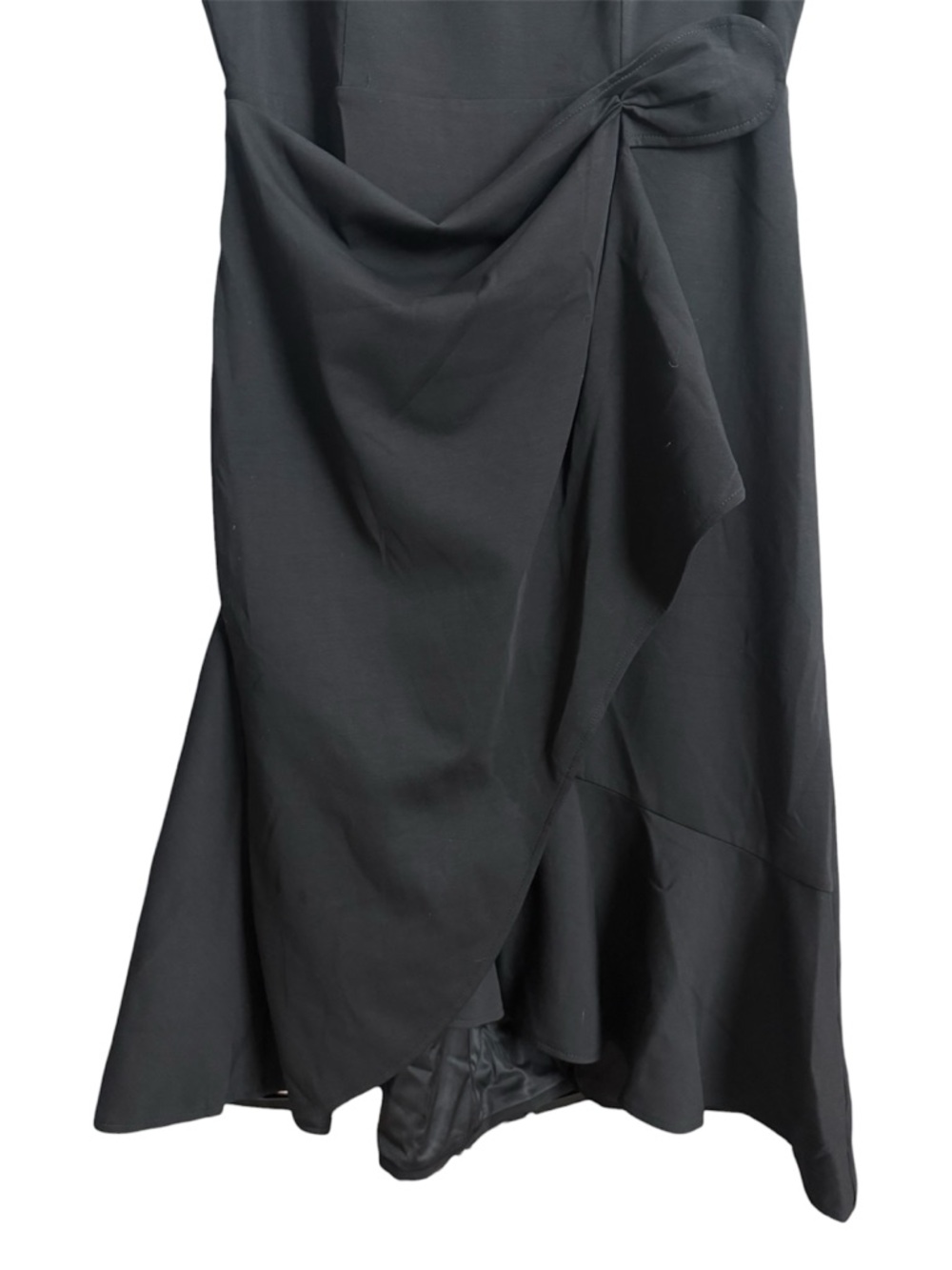 Fehaute Black Midi Dress Sleeveless Midi Ruffle Bow New Size 14 - Picture 9 of 13
